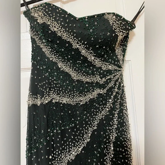 Riva Designs Dresses | Riva Designs Green Ombr Beaded Prom/Evening Dress Size 6 | Color: Black/Green | Size: 6 | Miabella565'S Closet